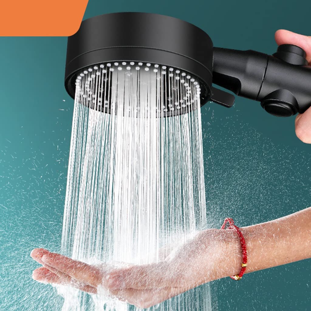 Cabezal de ducha de alta presión de 5 velocidades con soporte, cabezal de ducha de filtro de mano, ajuste universal, cabezales de ducha de baño que ahorran agua para una experiencia de ducha