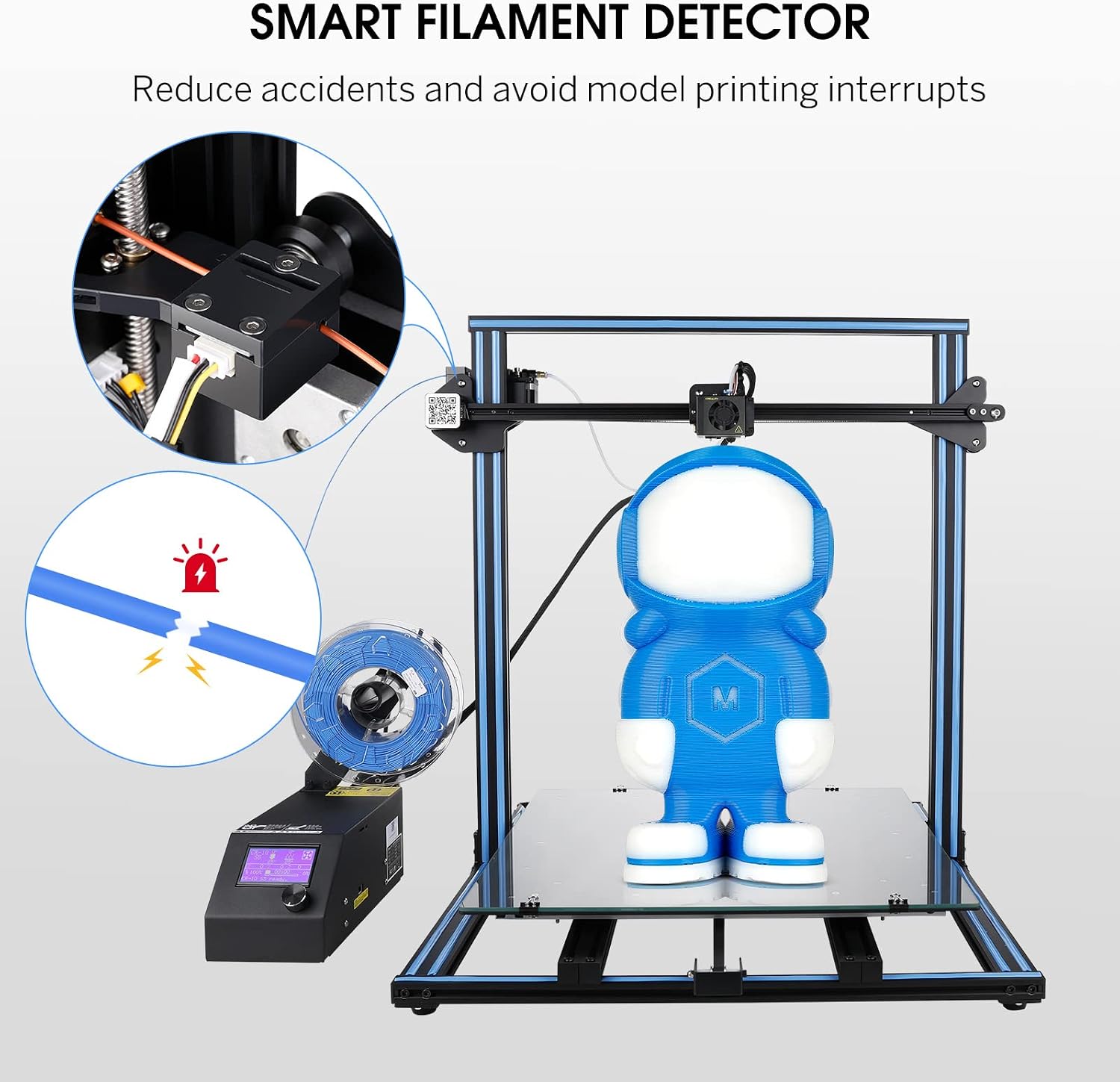 Creality 3D Printer CR-10 S5 CR Touch auto Leveling 3D Aluminum DIY Printer with Resume Print Open Source Large Print Size 500 * 500 * 500MM