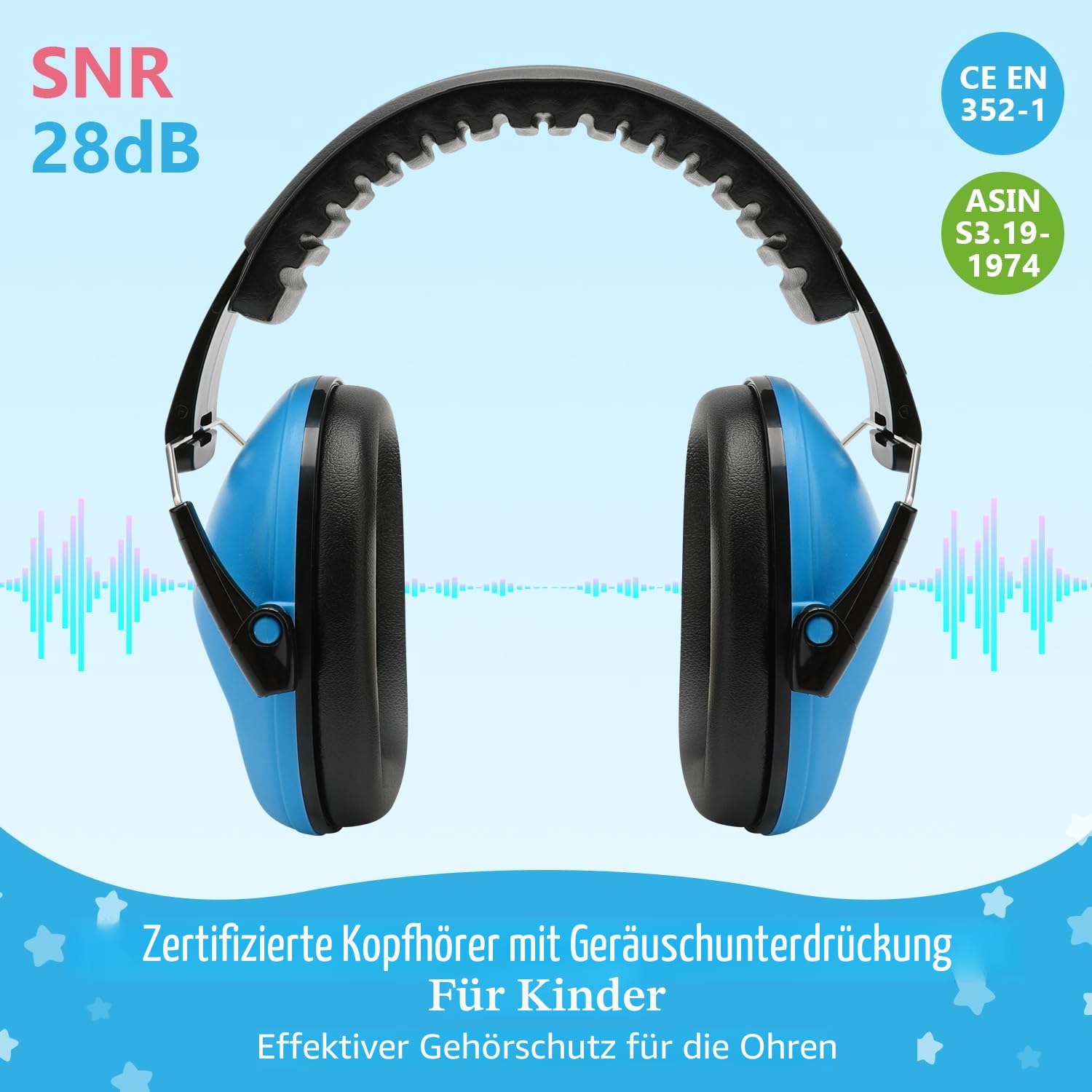 Floriogra 3 Pack Gehörschutz Kinder - Kapselgehörschutz für Kinder Ohrenschütze Kind Hörschutz - Faltbar Kapselgehörschutz kids