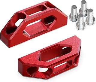 RENO Truck Bed Hooks, Tie Down Anchors for Cargo Compatible with 2005-2026 Tacoma Truck Inner Panel Hooks, Replaces OEM 66312-0C010, 663120C010 (Aluminium, Red, 2PCS)