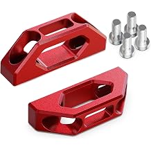 RENO Ram Bed Tie Down Anchors, Pickup Truck Tie Down Hook Bed Box Bracket Fixing Hook Aluminum, Red, 2PCS | Replaces OEM 55276735AB/68365836AA, Fits 2002-2008 Ram 1500 2500 3500 & 2019-2025 Ram 2500 3500