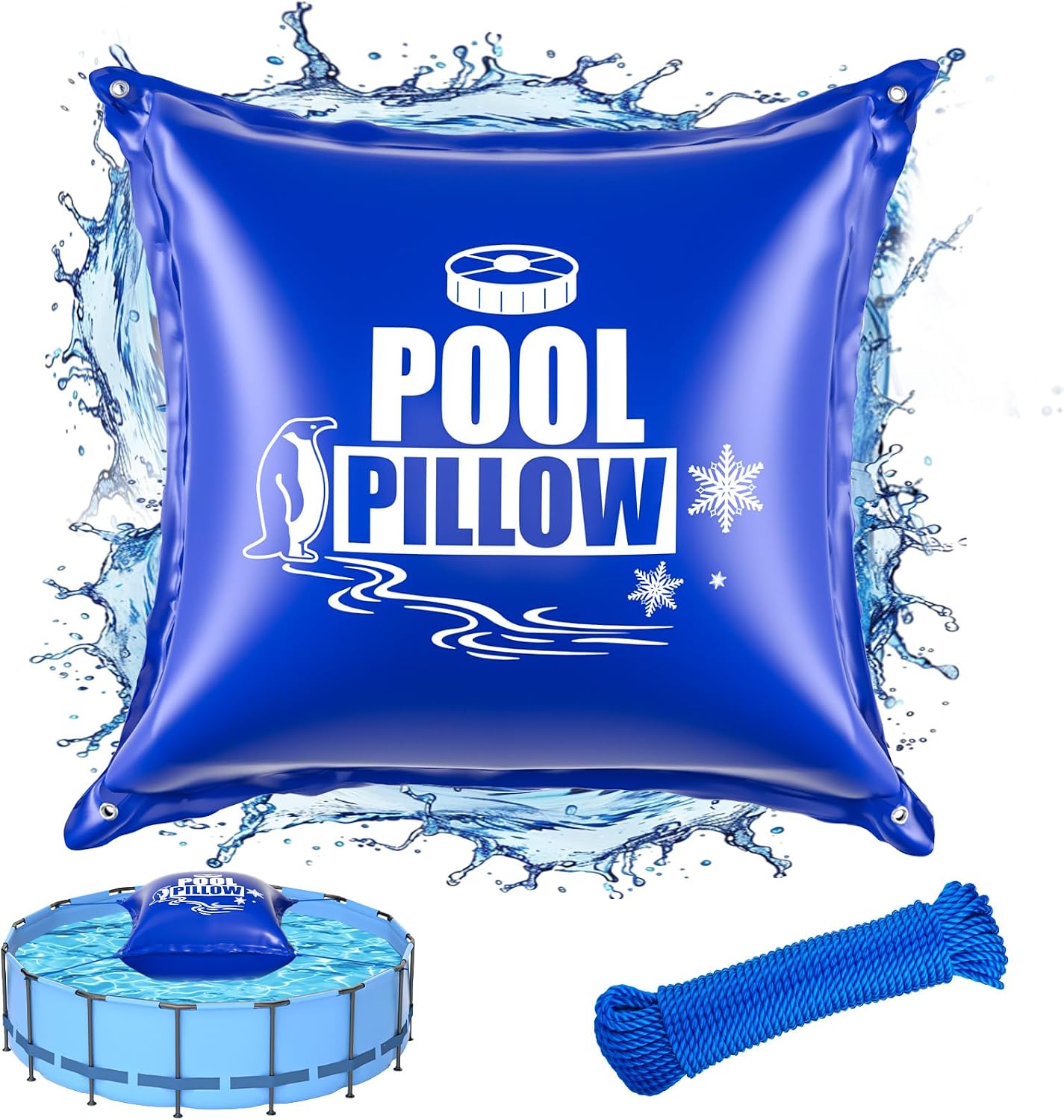 7 ft Pool Pillow for Above Ground Pools, Winter Pool Cover Support