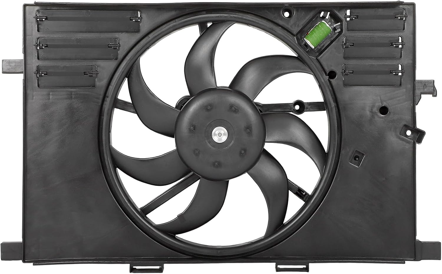 Radiator Cooling Fan Assembly Compatible with 2019-2021 for Jeep for Renegade 2.4L, Black Radiator Fan Direct Fit Replacement for Engine Cooling Fan