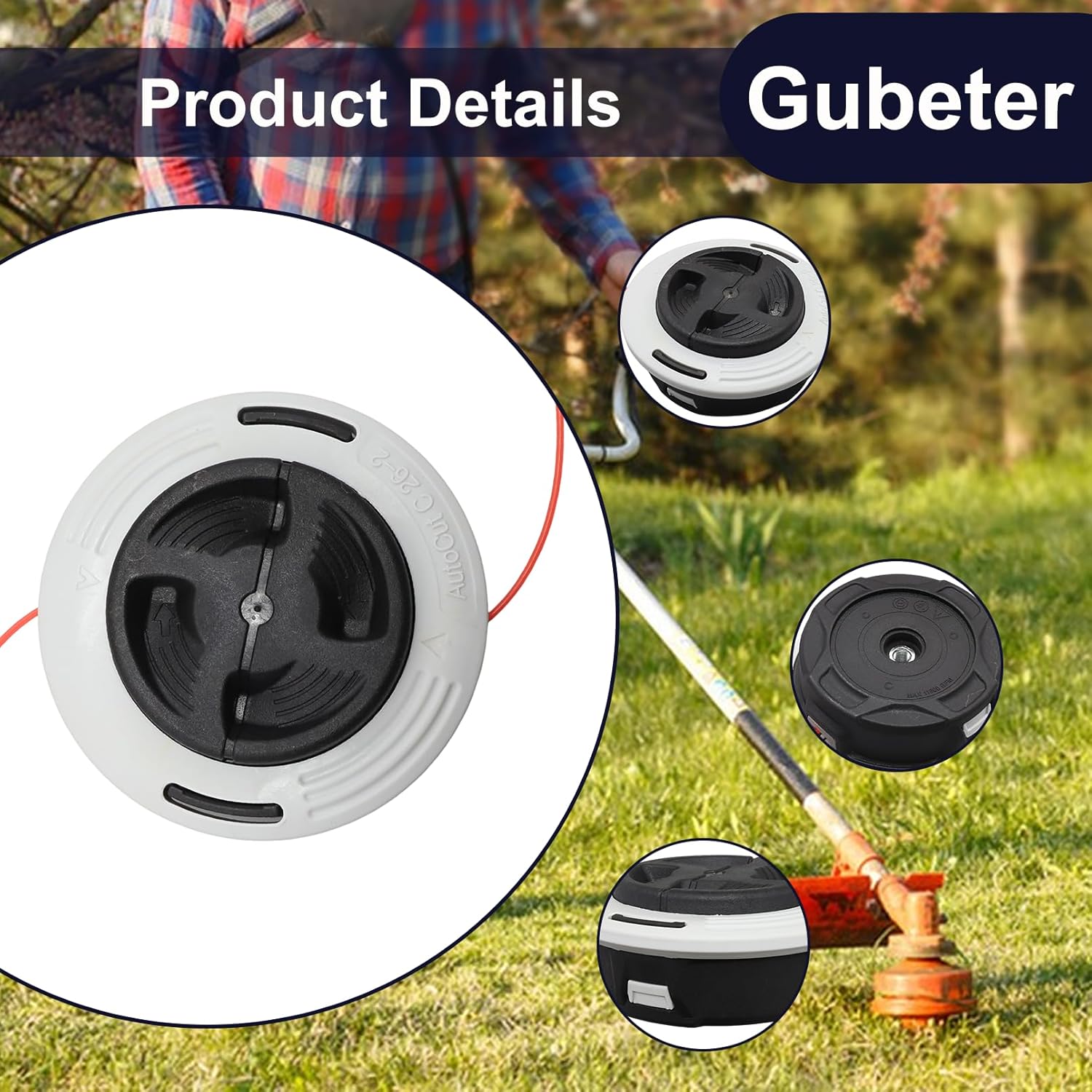 C26-2 Trimmer Head (3pcs) Kit Fit for Stihl AutoCut FS55 FS55R FS56 FS56RC FS70 FS70R FS80 FS85 FS90 FS90R FS91 FS91R FS94 FS94R FS110 FS111R FS111RX String Trimmers Replace 4002 710 2169