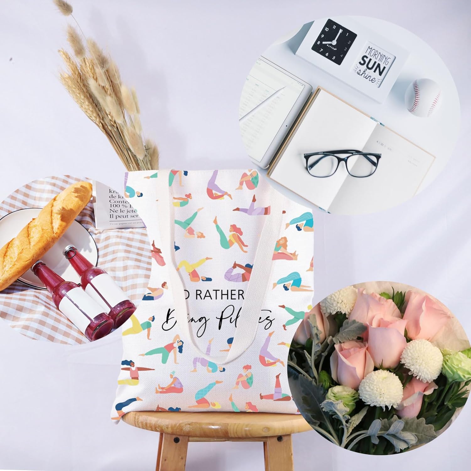 G2TUP Funny Pilates Lover Gift I'd Rather Be Doing Pilates Tote Bag - Image 5