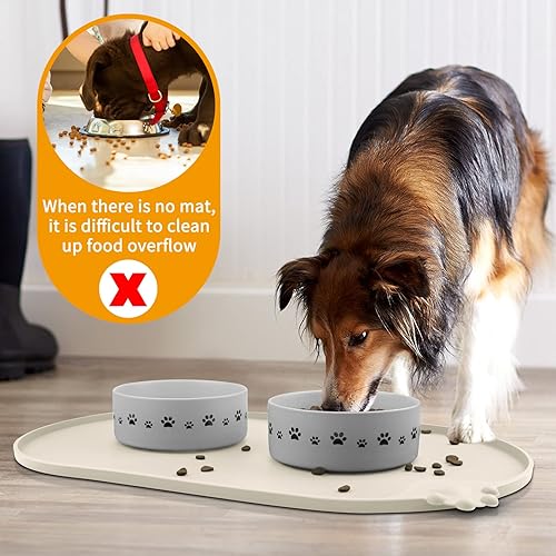Miniatura 3 de Mantel individual de silicona para perros y gatos, antideslizante, impermeable, para evitar el desbordamiento de alimentos y agua, bandeja de platos
