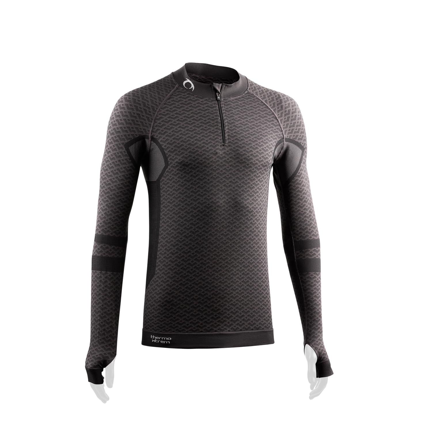 Lurbel Volcano Long Sleeves Zip Caliente Camiseta Térmica con Cremallera Unisex Técnica Y Muy Transpirable (L - Marengo)