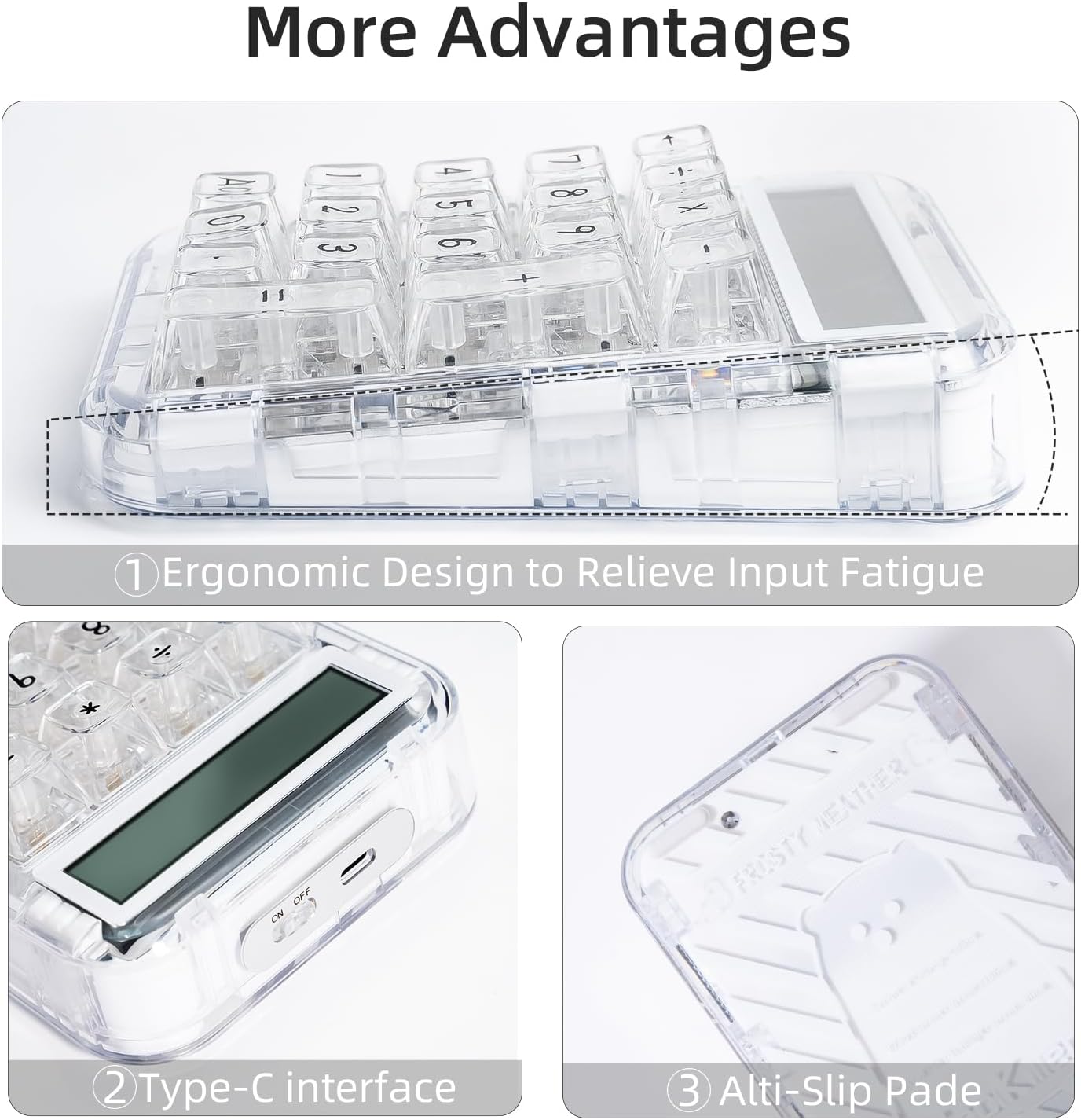 CoolKiller CK21 numeric keypad features: ergonomic design, Type-C port, anti-slip pads.