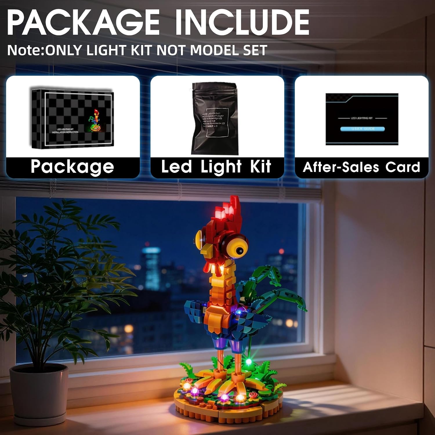 LED Light for Lego 43272 Heihei Set, Light Kit Compatible with Lego 43272 Building Blocks Model, Not Included The Model Set image 3