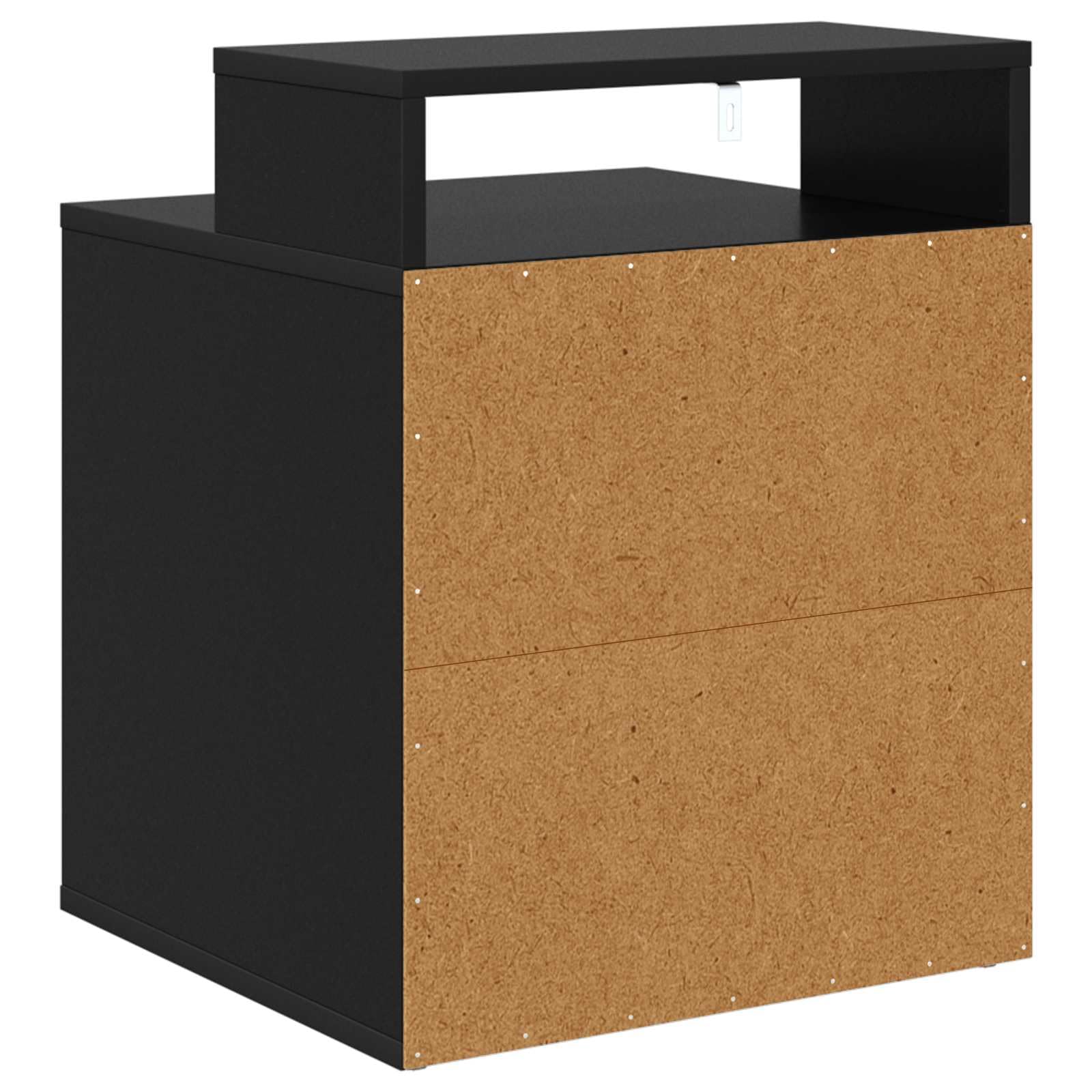 Katzenhaus Schwarz 42,5 x40 x 53,5 cm - Moderne Katzenhöhle aus Holzwerkstoff für drinnen, Katzenhütte und gemütlicher Rückzugsort für das Wohnzimmer
