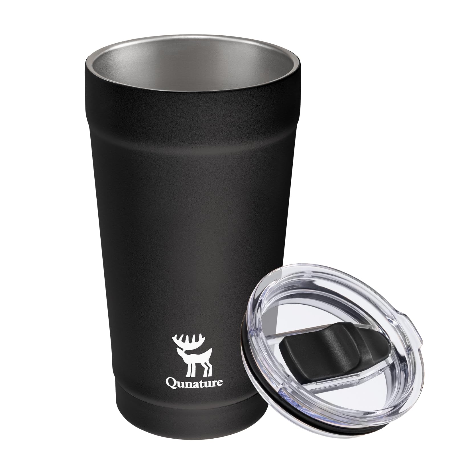 Qunature Coffee Cup Insulated Mug with Leakproof Lid Travel Mug for Cold and Hot Drinks 304 Stainless Steel Water Vacuum for Men Women 480ml