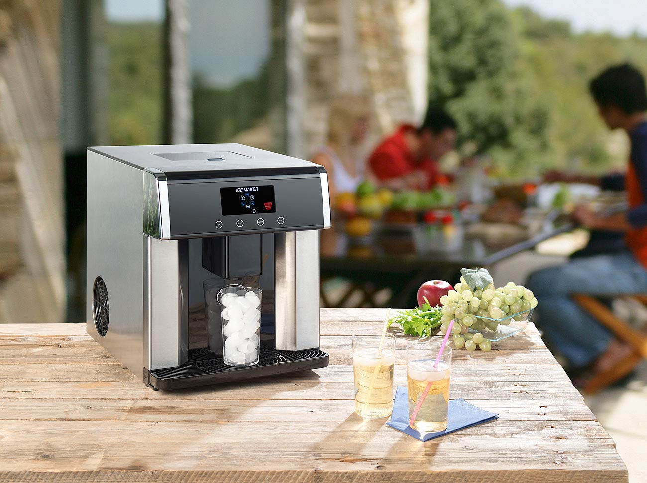 Rosenstein & Söhne Eismaschine Ohne Strom - Manueller Eisbereiter 500ml Mit Handkurbel Für Softeis