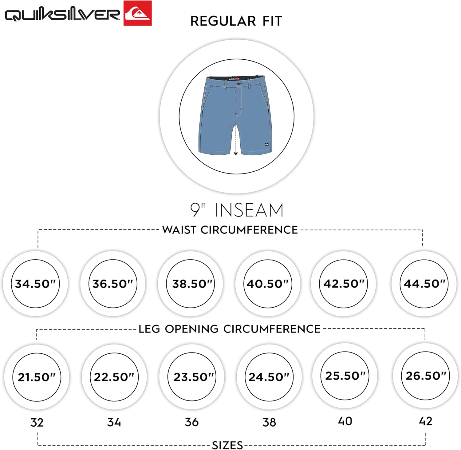 Quiksilver Mens Regular Fit Fixed Waist Water Friendly Active Hybrid Shorts - Image 7