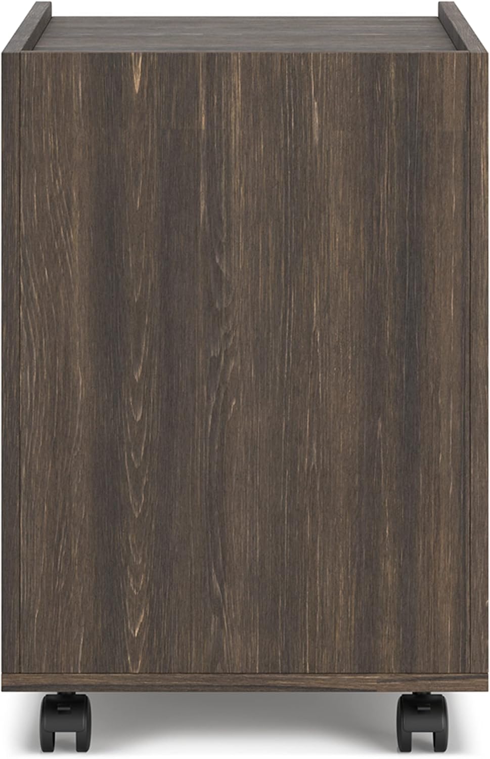 Zendex Sleek Modern Dark Brown Wood File Cabinet with 2 Drawers