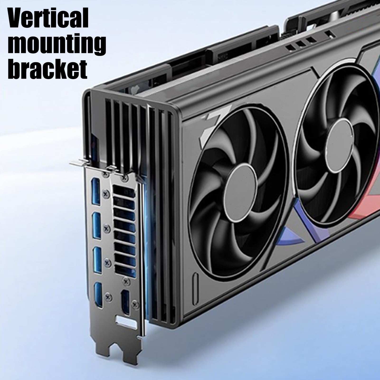 Soporte vertical para tarjetas gráficas con cable de 90 grados, GPU de metal, panel de ventilación, base magnética