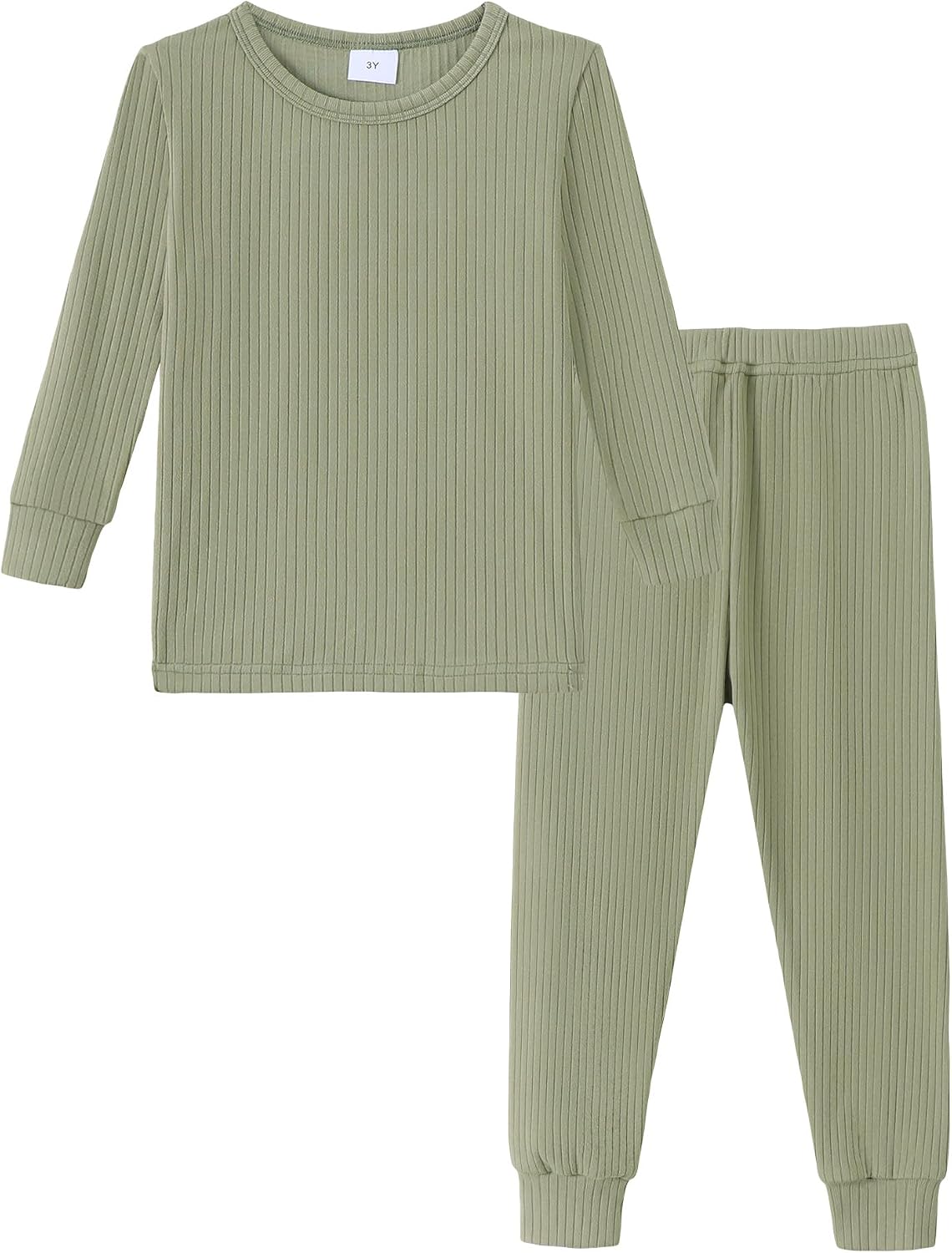 Mikrdoo Toddler Boys 2-Piece PJ Set, Soft Stretchy Long Sleeve Pajama 12M-5T