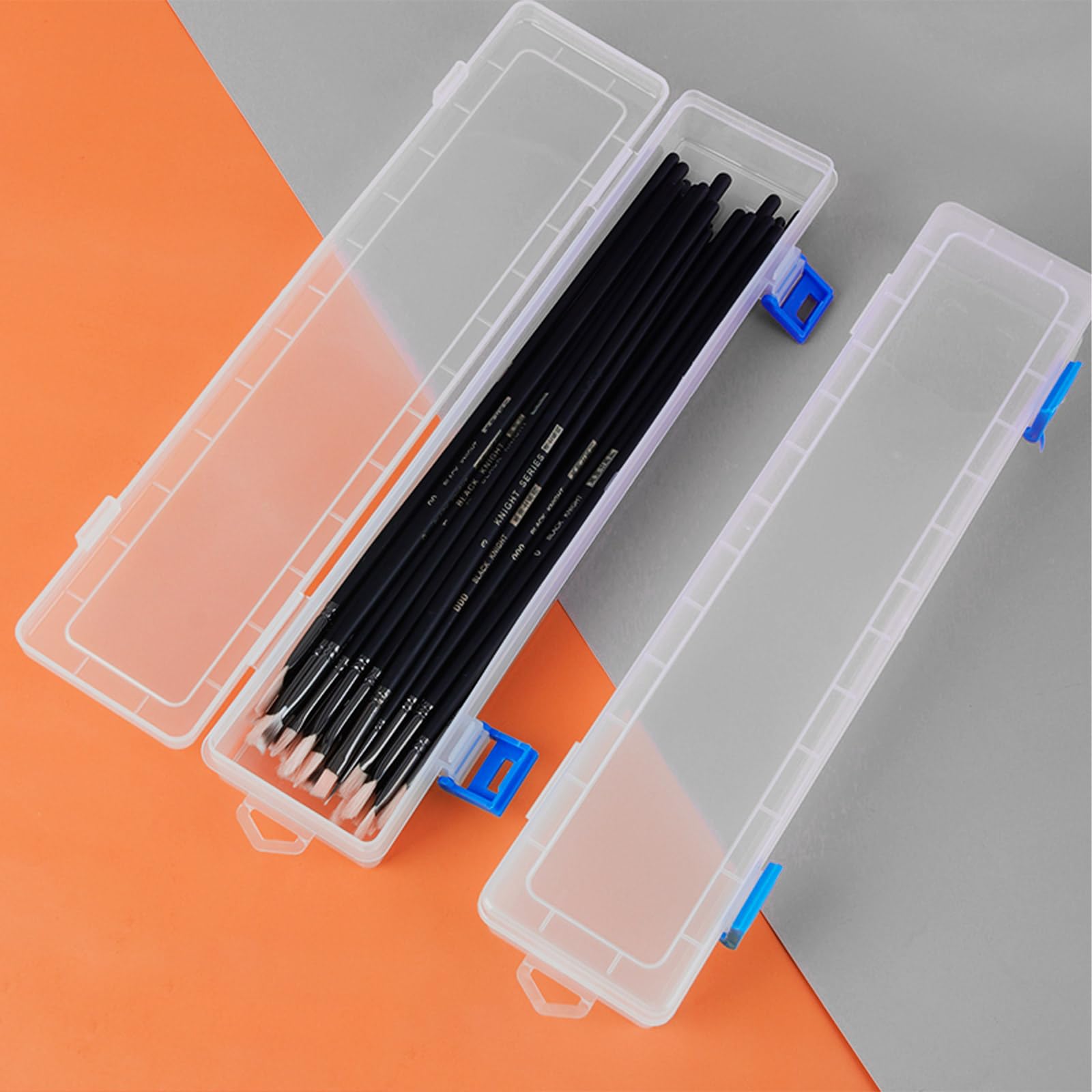 Acheter Boîte de rangement d'art en plastique transparent, fournitures de peinture à l'huile et aquarelle, étui polyvalent Portable pour
