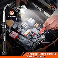 Vista 7 de Regalos para hombres, herramienta de recogida magnética LED, rellenos de calcetín para adultos, regalos de cumpleaños para hombres, linterna