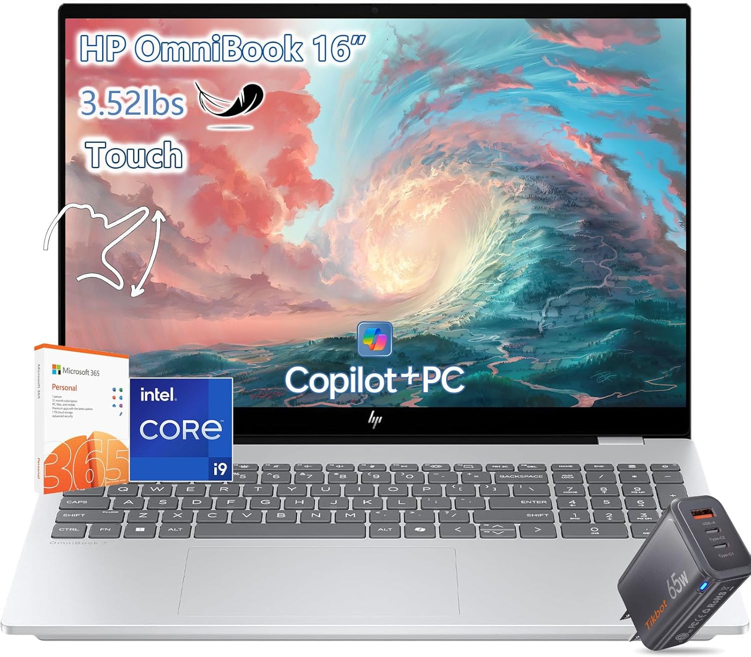 HP OmniBook 5 Touchscreen Laptop -Intel Core Ultra 9 285H Beat AMD Ryzen9 8945H-…