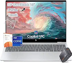 HP Laptop OmniBook 5 com tela sensível ao toque - Intel Core Ultra 9 285H Beat AMD Ryzen9 8945H - 16 polegadas 2K -32GB RAM| SSD de 1 TB - Windows 11 Pro Office 365 - Teclado retroiluminado - Edição