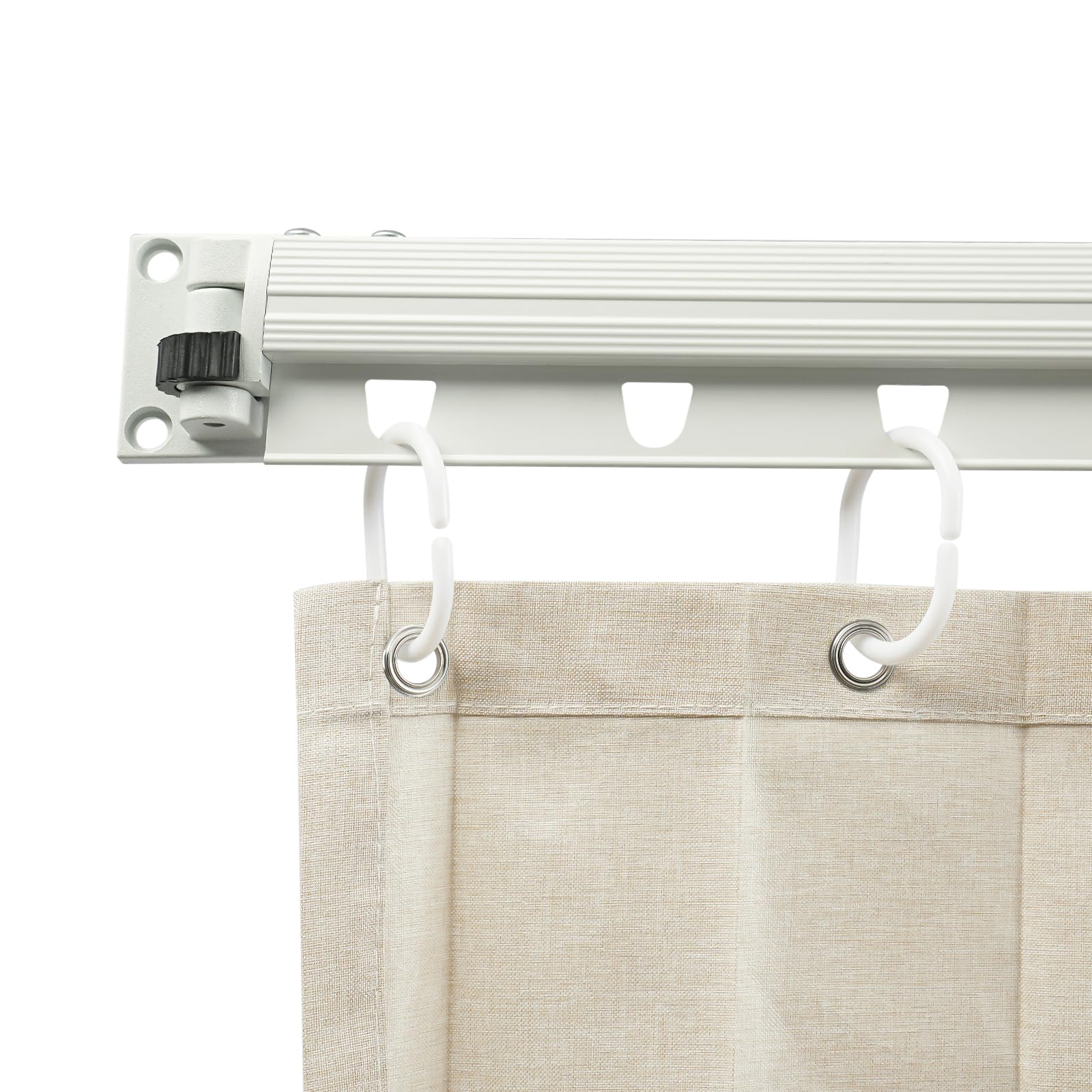Rideau de douche pliable sans perçage en forme de L/U - Angle réglable - Pour douche d'angle - 120 cm - 3 plis