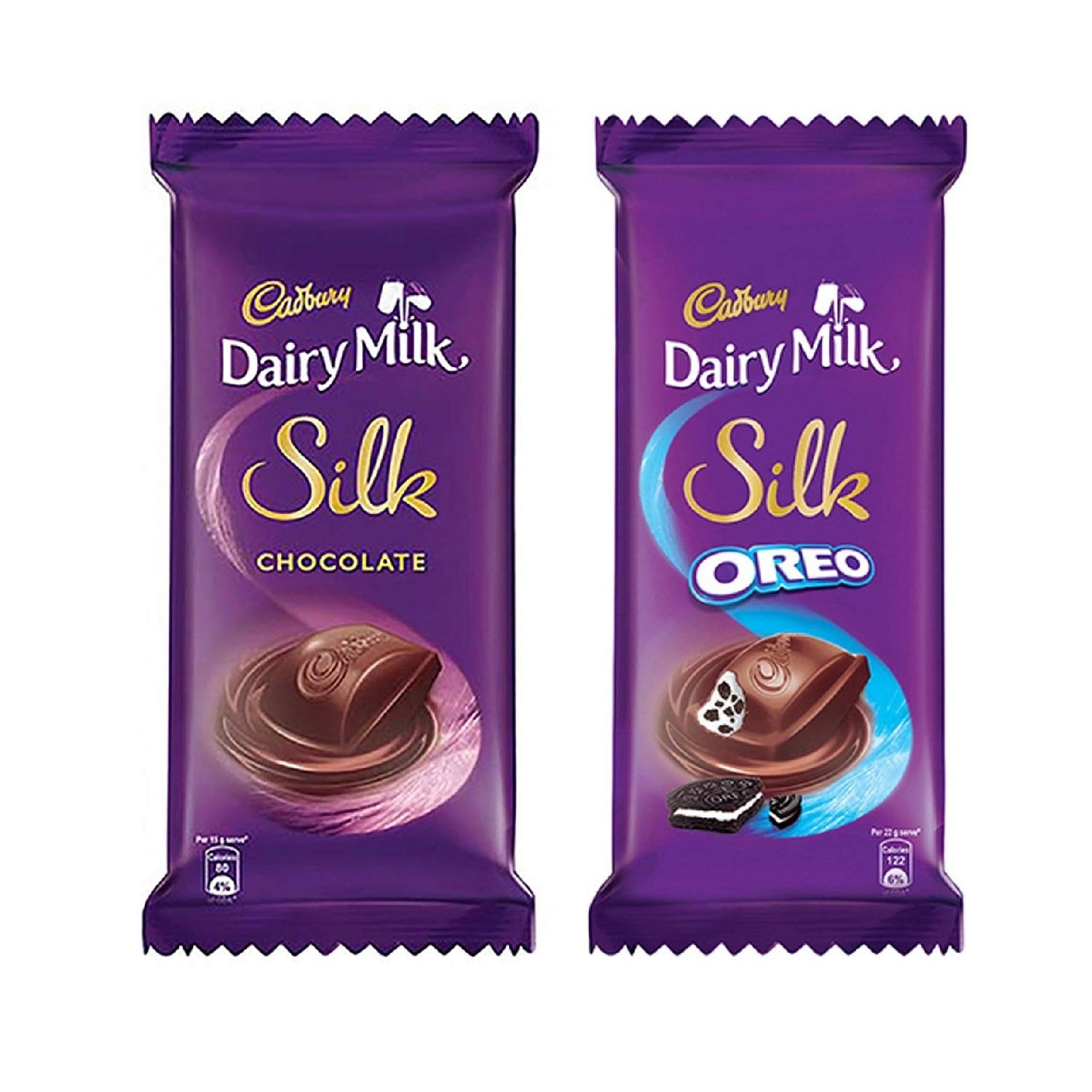 Cadbury Dairy Milk Silk Chocolate Bar Large Combo (Silk Plain 150 G, Silk Oreo 130 G), 280 Gram