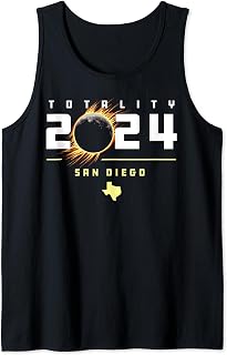 San Diego Texas 2024 Total Solar Eclipse Tank Top