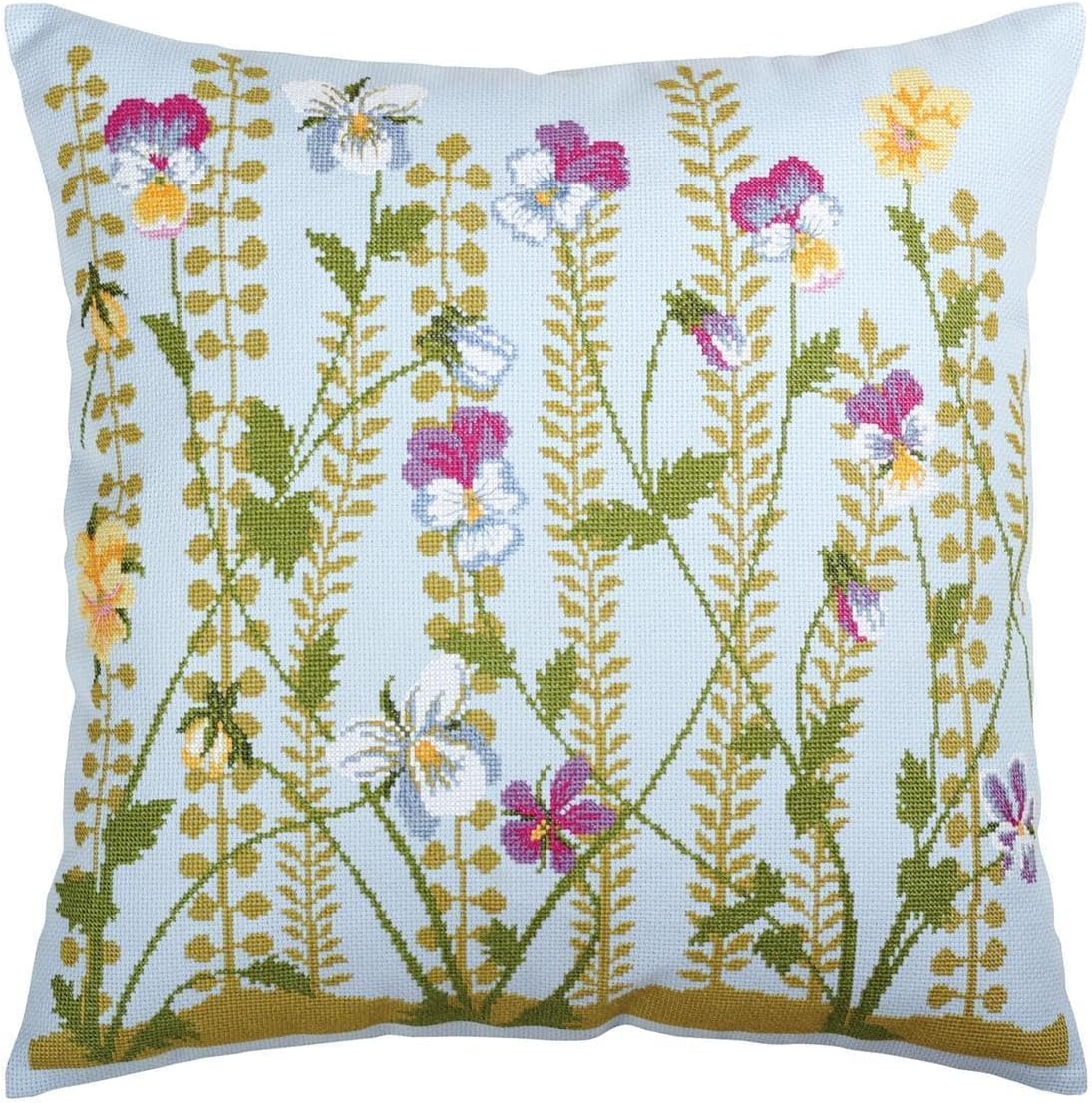 RTO Forest Violets II Pillow Cover Counted Cross-Stitch Kit