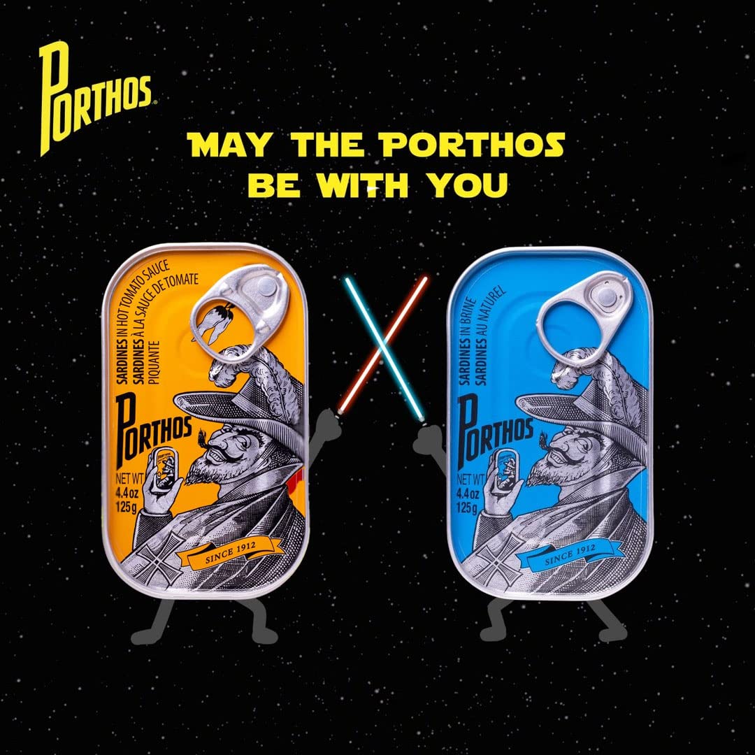 Porthos Sardines Mix, 6 barattoli x 125 g, dal Portogallo