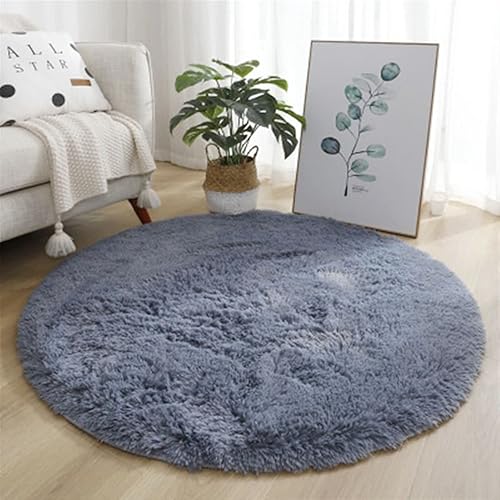 Miniatura 7 de Alfombras suaves y esponjosas de felpa redondas para el suelo, para sala de estar, dormitorio de niños y bebé, color rosa, diámetro de 5.2 pies