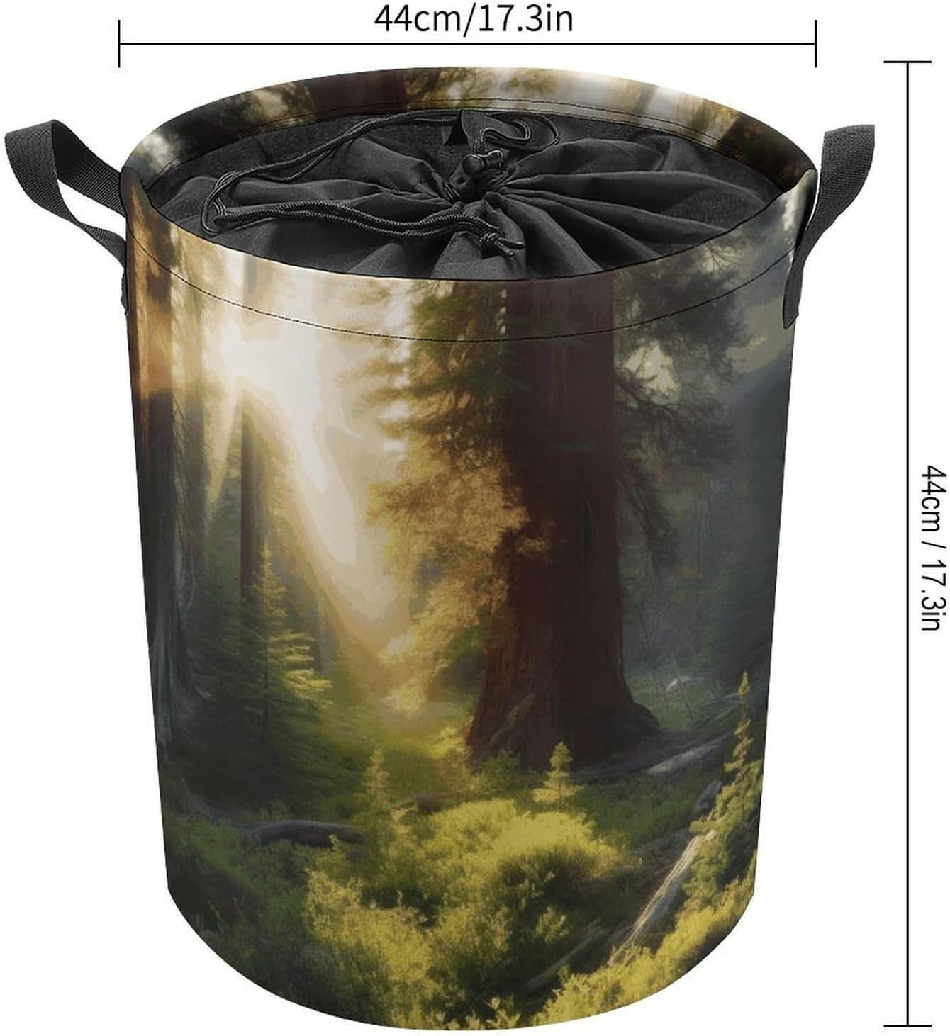 Morning Sunlight in Wilderness Laundry Basket Collapsible Clothes Hamper with Reinforced Handles Large Capacity Waterproof Laundry Bag Freestanding Laundry Hamper for Bedroom Bathroom