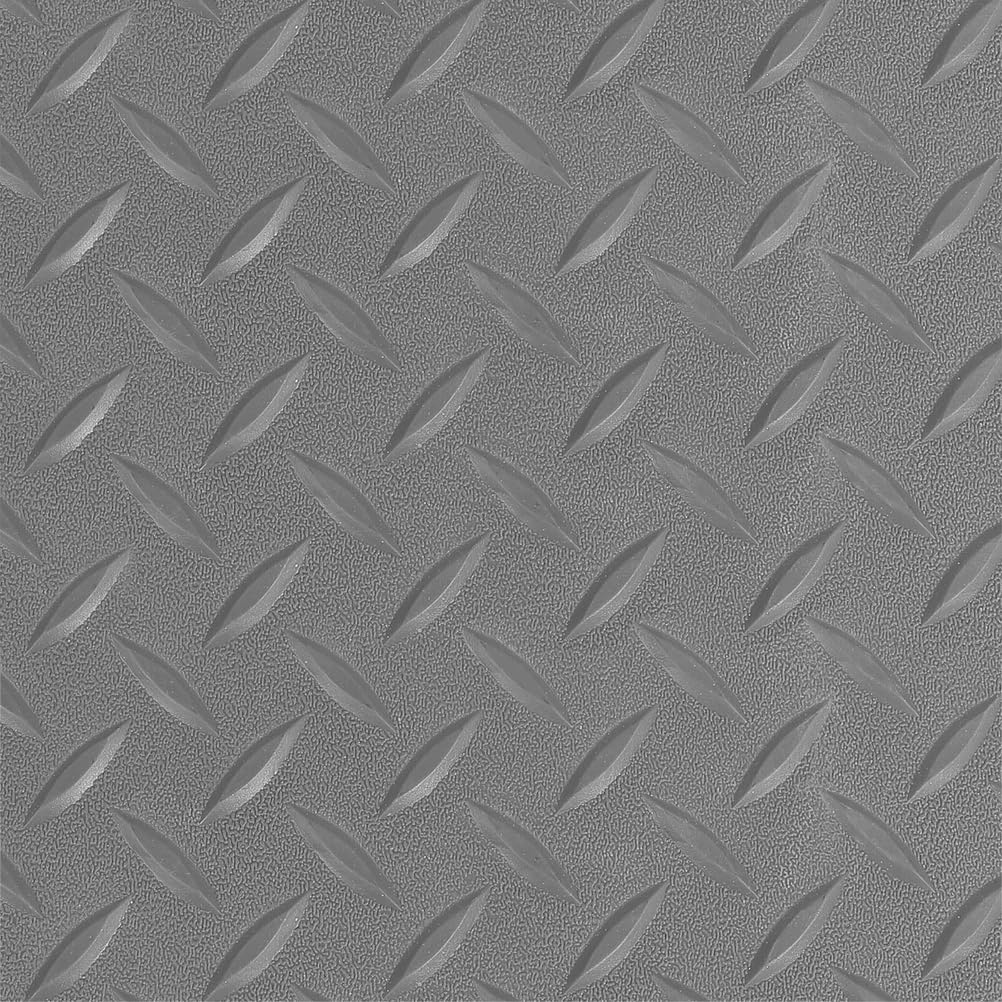 Tappetino da Garage con Piastra diamantata Pavimento in Vinile PVC in Rotoli Antiscivolo Spessore 1,5 mm, Resistente Tappetino da parcheggio sotto l'auto per SUV, Camion