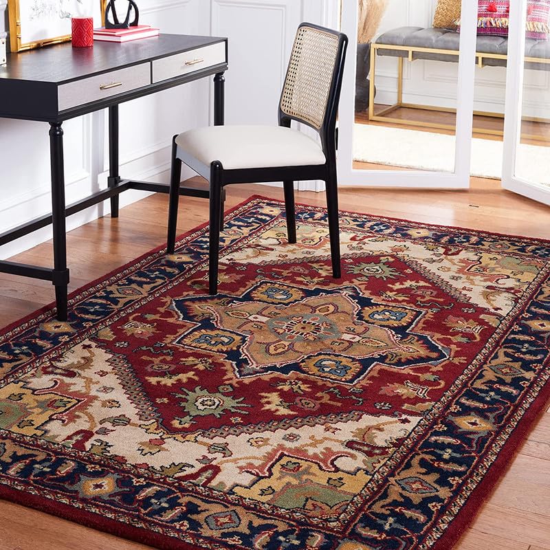 Image of Embossed Handmade GH Wool Thick Geometrical Carpet is a Stylish and Practical Addition to Any Living Room 9X12
