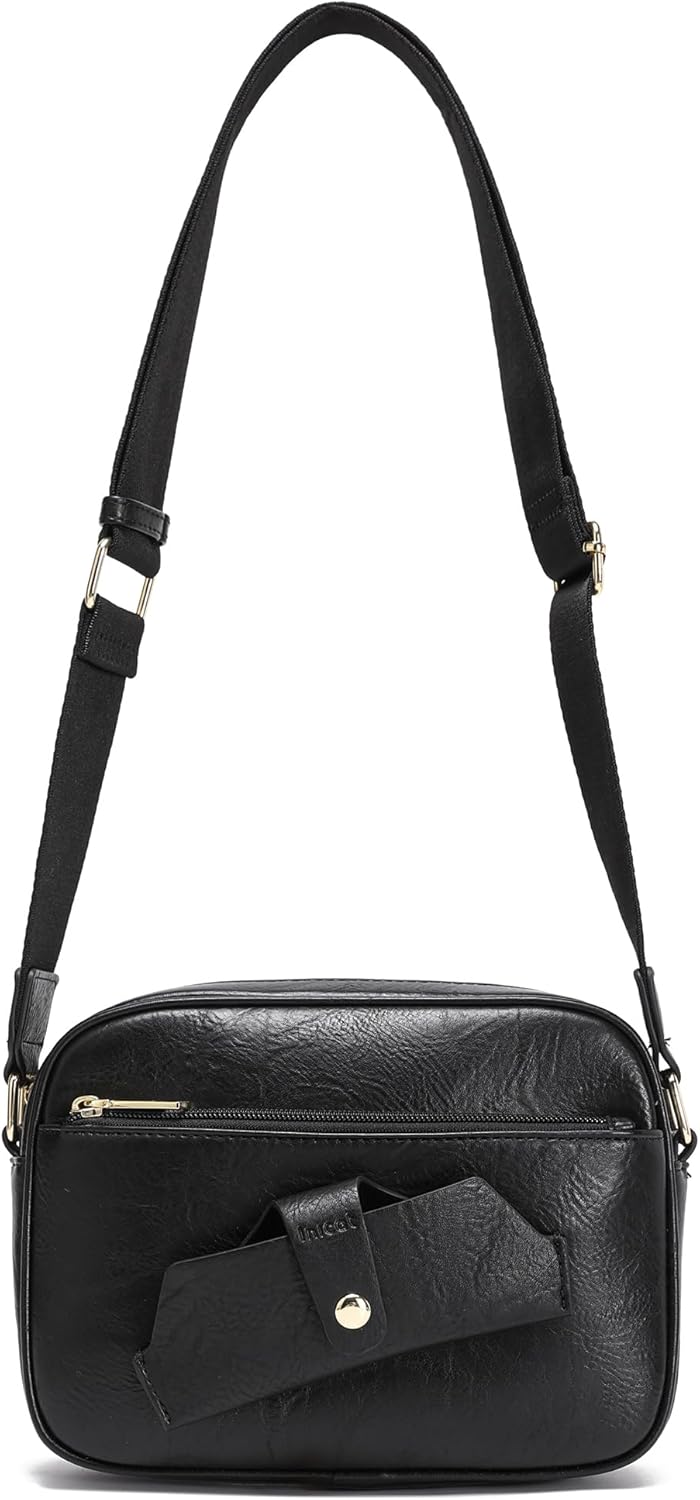 Haytijoe Small Crossbody Purse for Women with Sunglasses Holder, Vegan Leather Shoulder Handbags for Travel Everyday