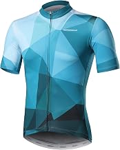 BERGRISAR Cycling Jersey Mens Lightweight Short Sleeve Bike Jersey | Breathable Soft Fabric, Rear Storage Pockets, Anti-Slip Hem, Reflective Details