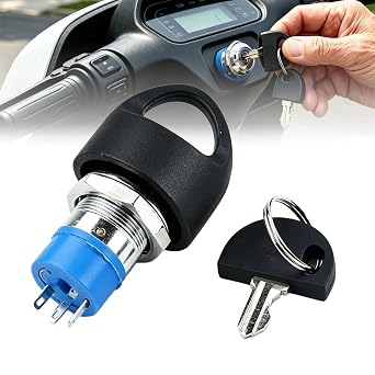Ignition Switch with 2 Keys, Easy Pull Mobility Scooter Replacement Switch