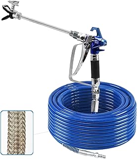 AiLomey Airless Paint Spray Hose Kit, Including 15M Upgraded Airless Paint Hose, Airless Paint Sprayer Gun, 8” Extension Pole, Tip Guard and 517 Tip, 1/4" Swivel Joint, 3600 PSI
