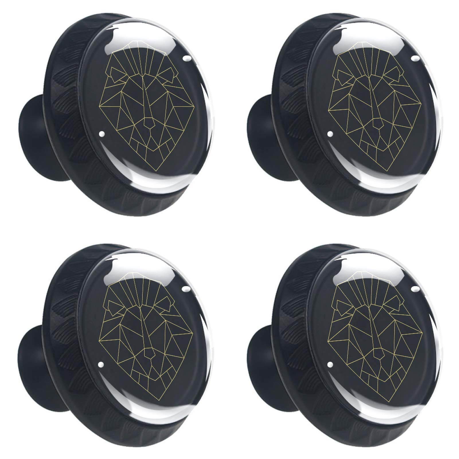 Boutons de tiroir en verre coloré motif lion pour personnaliser vos meubles de cuisine