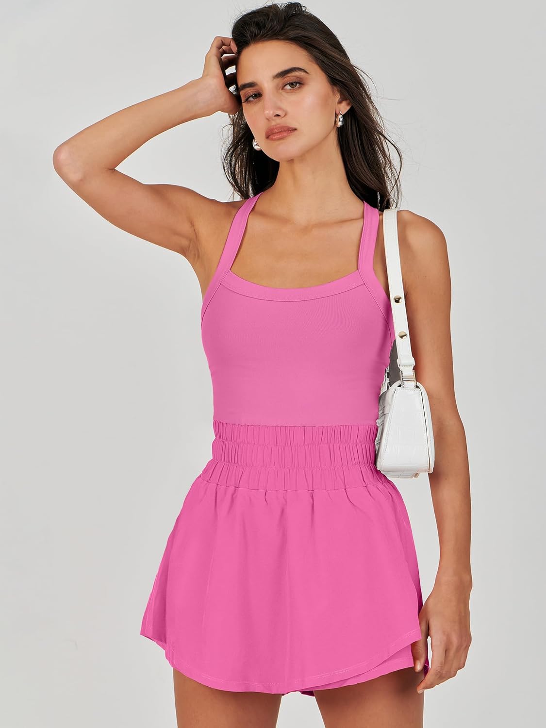 ANRABESS Womens Mini Tennis Dresses Skort Summer Sleeveless One Piece Workout Romper Dress with Shorts Athletic 2026 Outfit - Image 3