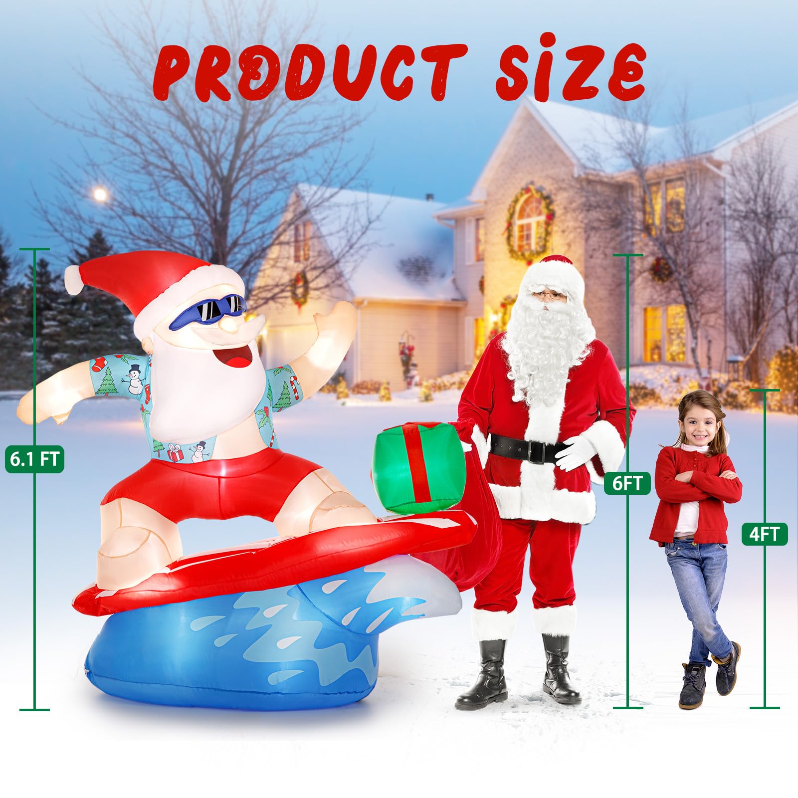 Amazon.co.jp: クリスマスインフレータブルアウトドアデコレーション 6