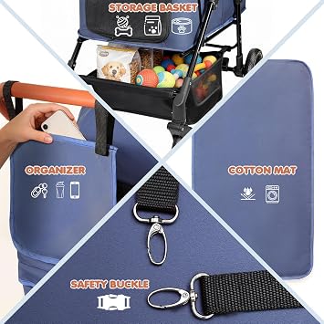 Dog Stroller for Large & Medium Dogs (20132 lbs), for 2 Small Dogs