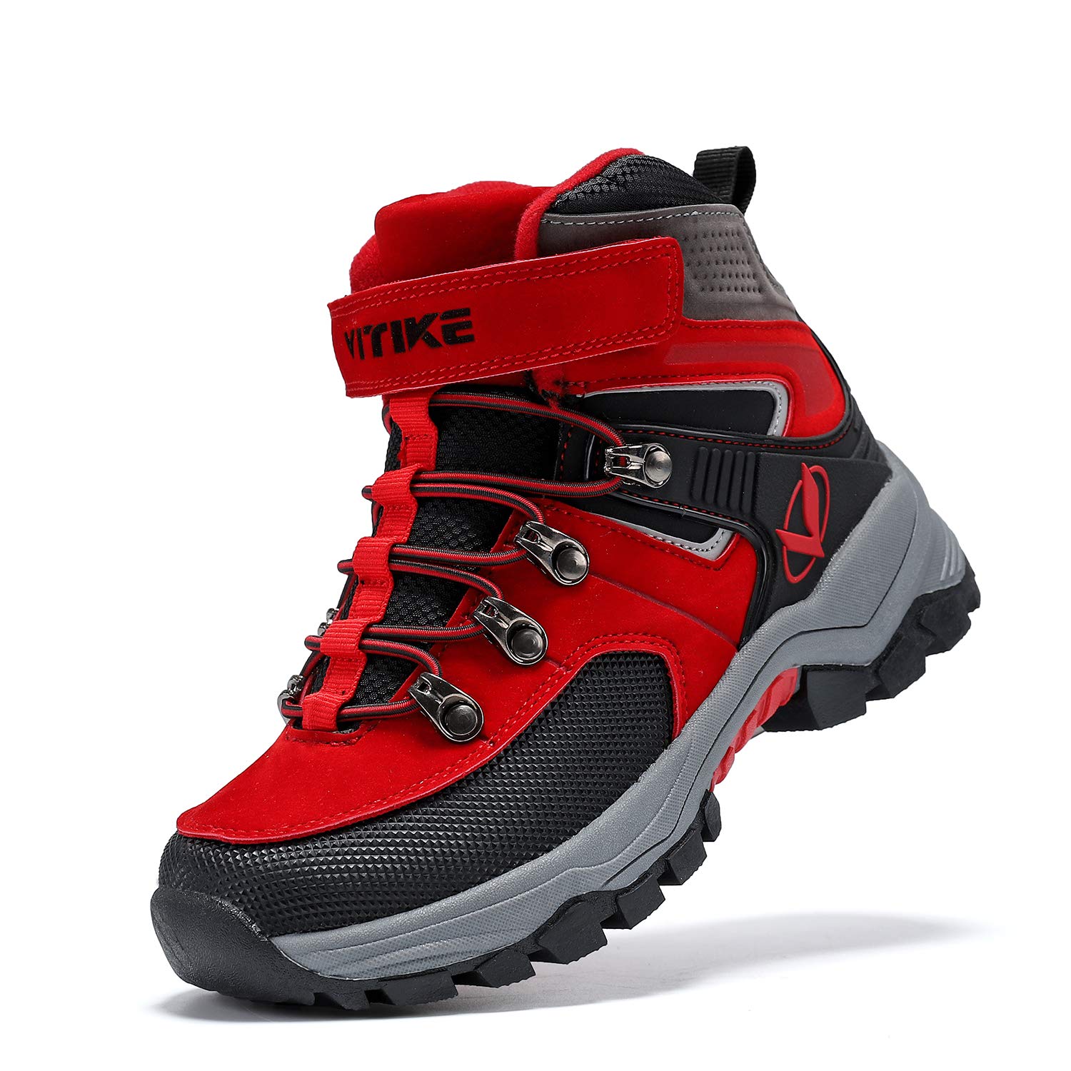 JMFCHI Kids Winter Hiking Shoes Boys Girls Warm Non-Slip Sole Snow Boots