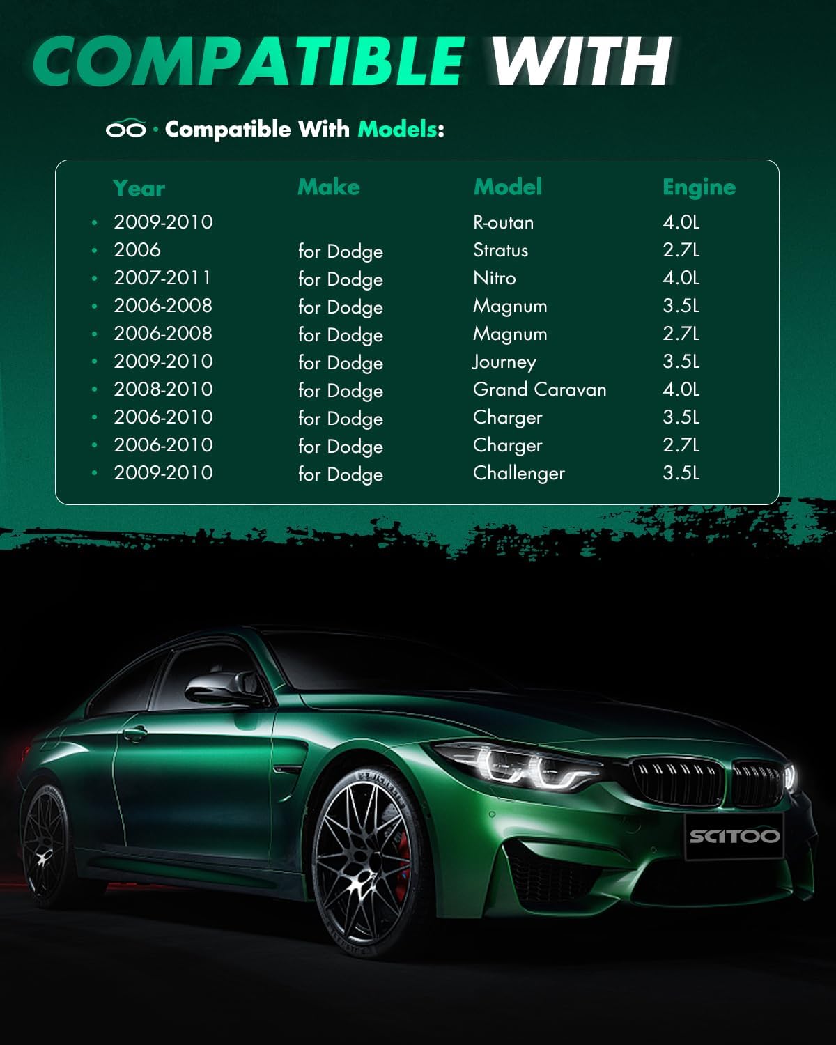 SCITOO Ignition Coil suitable with for R-outan 4.0L 2009-2010 for Dodge Stratus 2.7L 2006 for Chrysler Town & Country 4.0L 2008-2010,Pack of 6,UF502