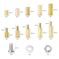 Vista 4 de NINDEJIN 910 tornillos de separación de placa base M3, espaciador de separación macho hembra con tornillos para laptop, kit surtido para ensamblaje