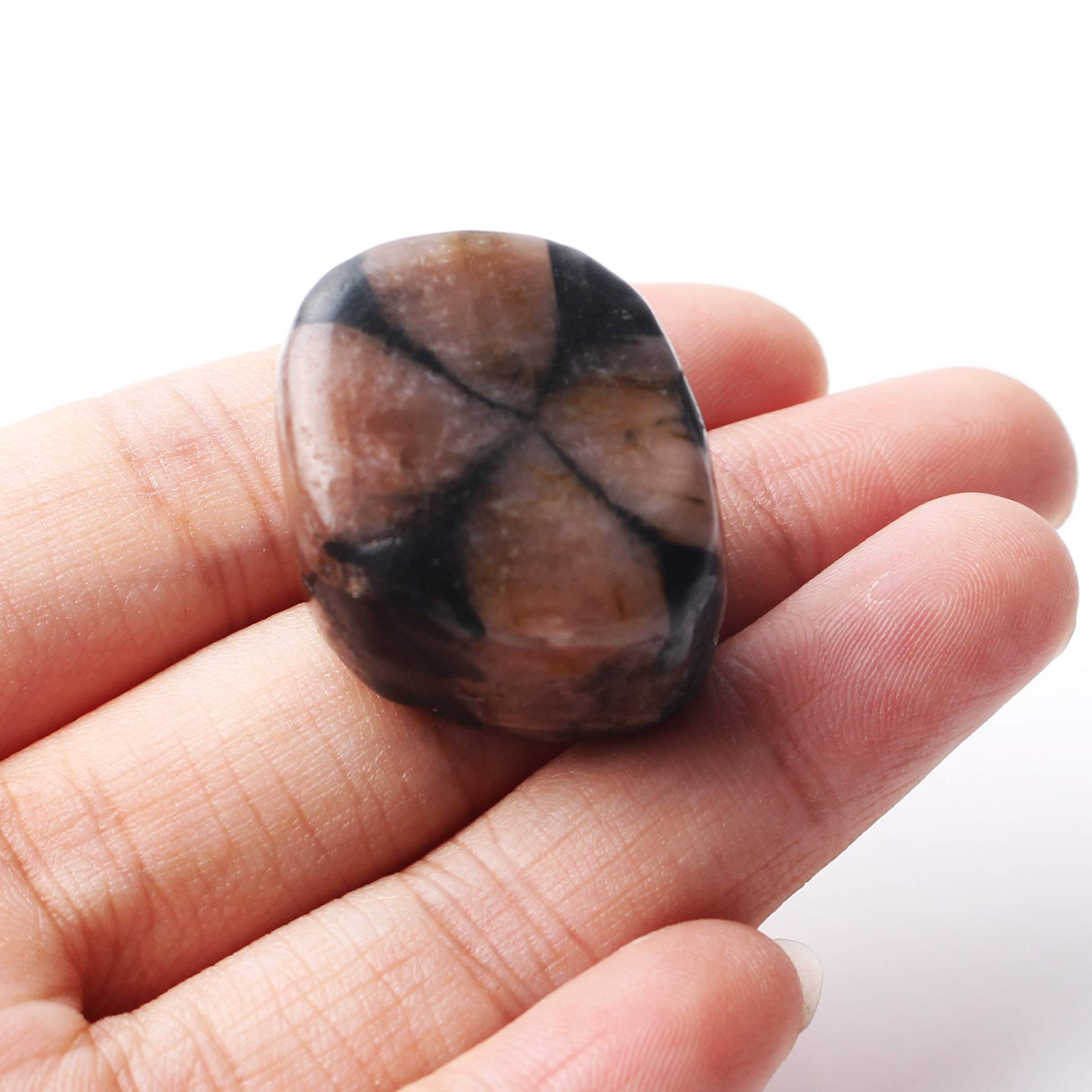 NUJA 1pc Natural Chiastolite Pietra Pietra Pietra Pietra Andalusite Crystal Pendente a Mano Palm Palm Regalo di guarigione