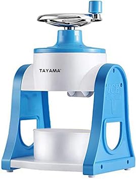 TAYAMA Shave Ice Snow Cone Maker Ice Shaver with Manual Hand Crank, Non-Electric