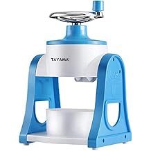 TAYAMA Shave Ice Snow Cone Maker Ice Shaver with Manual Hand Crank, Non-Electric