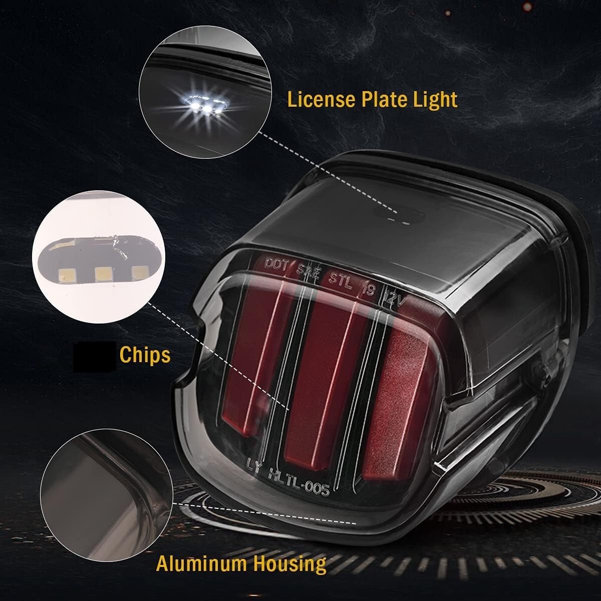 Pasuje do Sportster Dyna Softail Touring Road Glide Road King Moto światło tylne hamulca tylna lampka kierunkowskazu światło hamowania