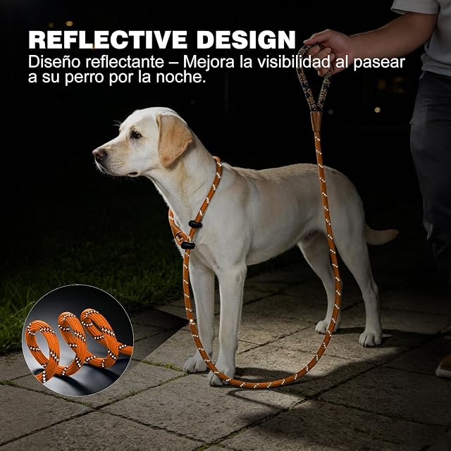 Foto 7 de 8 de lynxking Correa Reflectante para Perro, Resistente, cómoda y Fuerte, para Perros Grandes y medianos