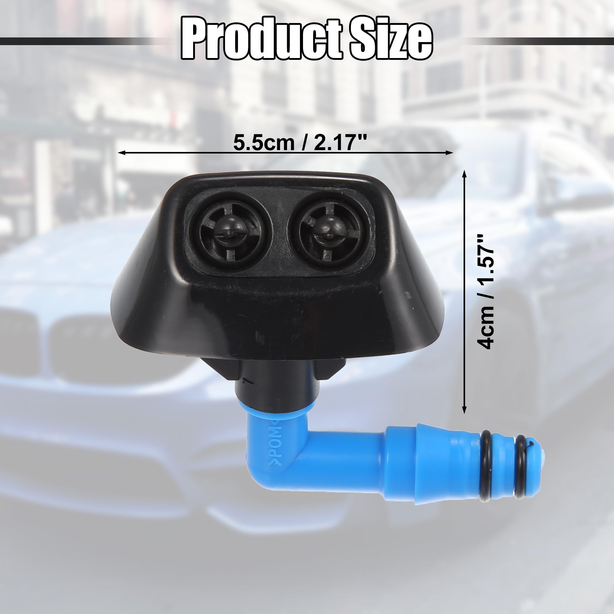 A ABSOPRO Avant Phares Lave-glace Gicleur Jet pour SAAB 9-3 - 2 pcs Noir